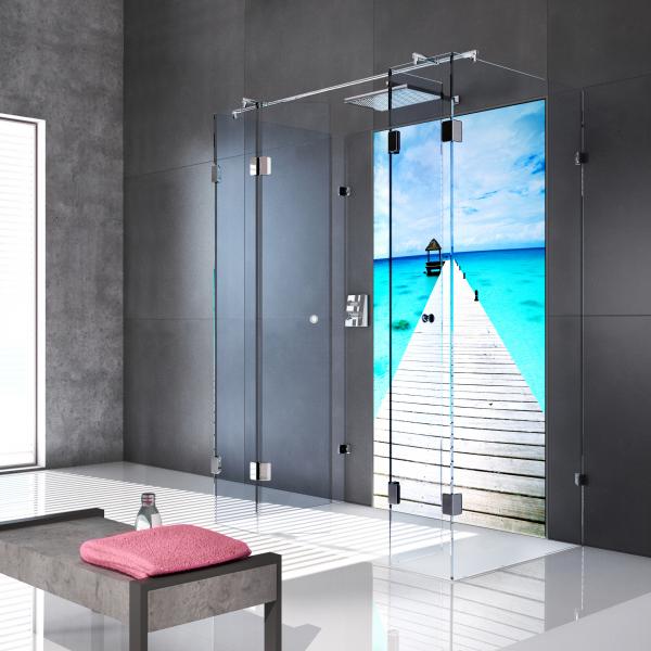 glassdouche HELENE Motiv BLUEBEACH