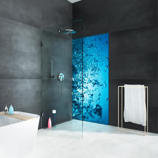 glassdouche HELENE Motiv WATERBUBBLES