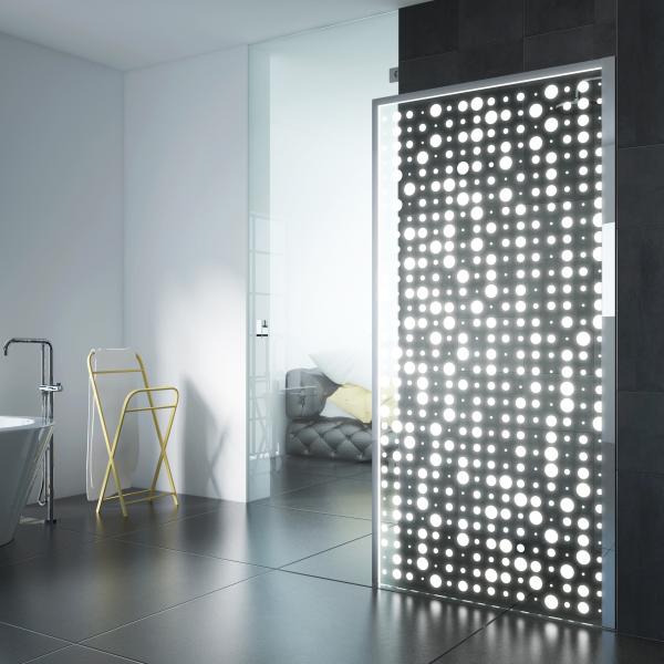glassdouche LETIZIA Motiv GLITTER