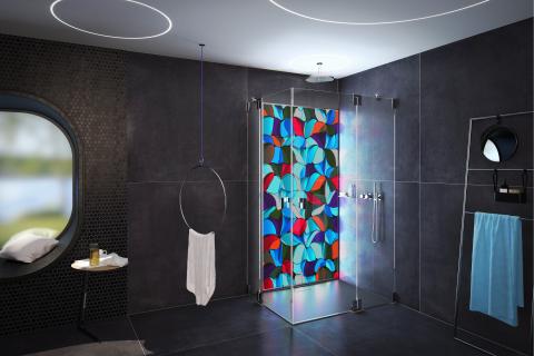 HELENE Modern Art glassdouche MARGARETHE mit HELENE