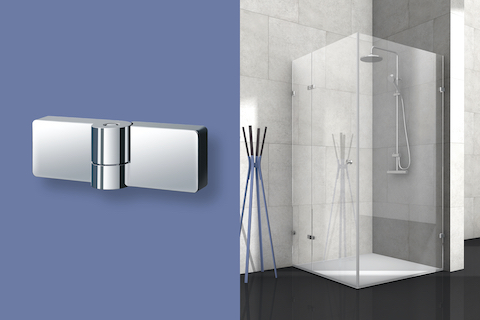 Glassdouche FREDERIKE Drehtür-Beschlagserie