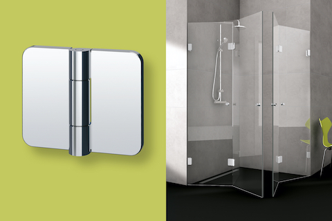 Glassdouche JOSEPHINE Dreh- und Falttür-Beschlagserie