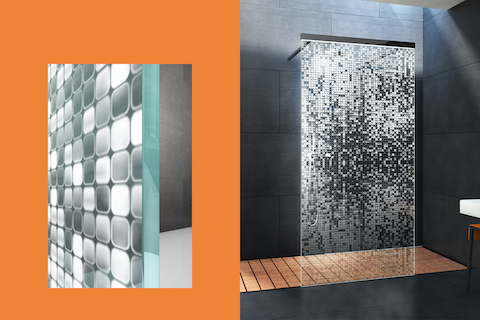 Glassdouche LETIZIA Lasermotiv-Serie