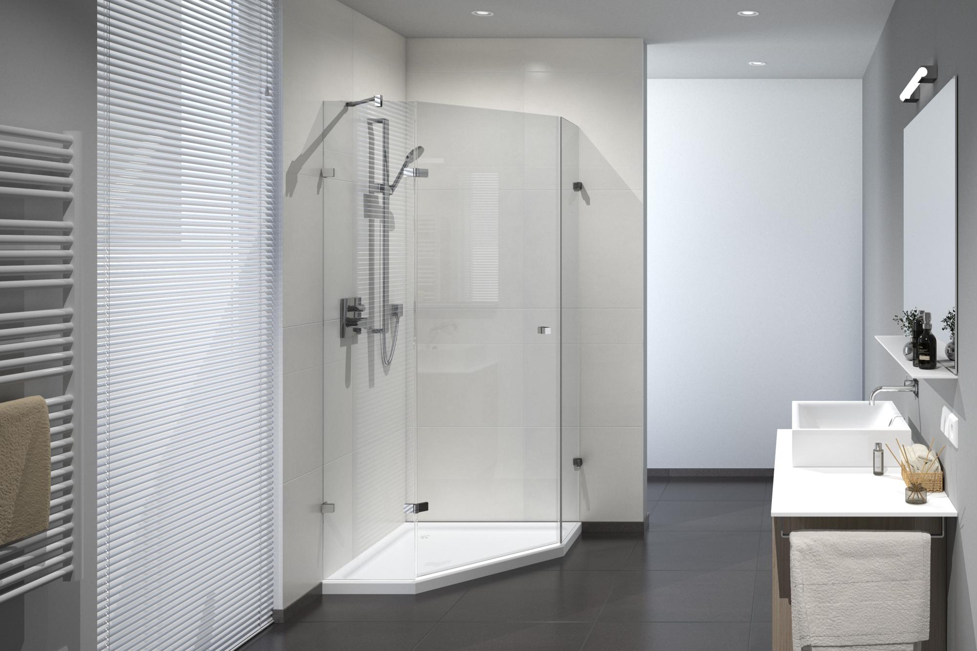 FREDERIKE Das Bad für's Büro glassdouche FREDERIKE