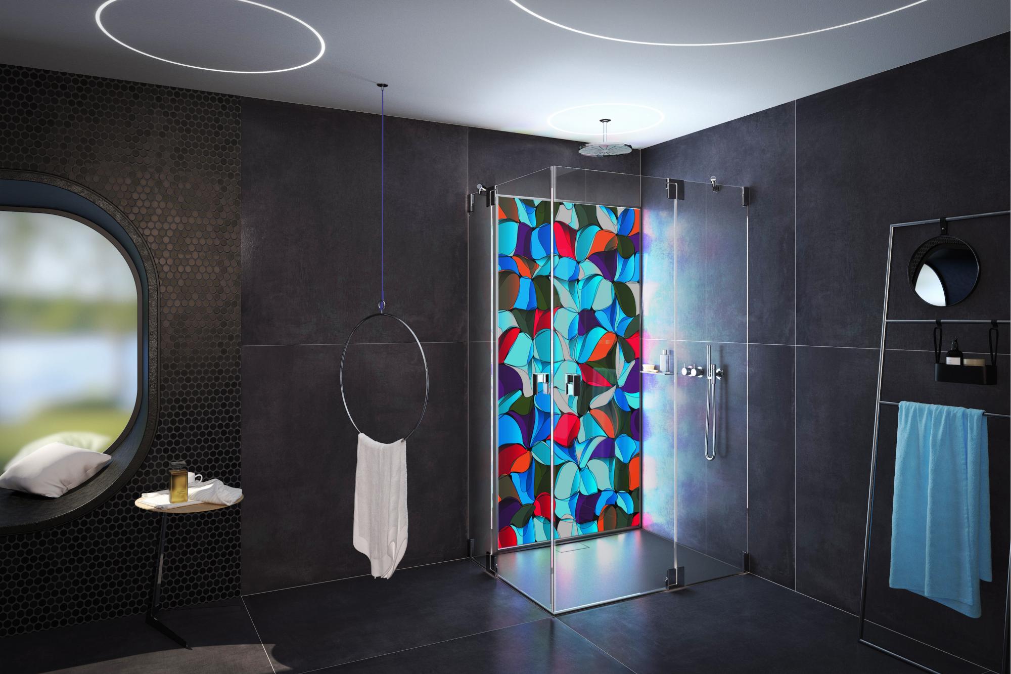 HELENE Modern Art glassdouche MARGARETHE mit HELENE