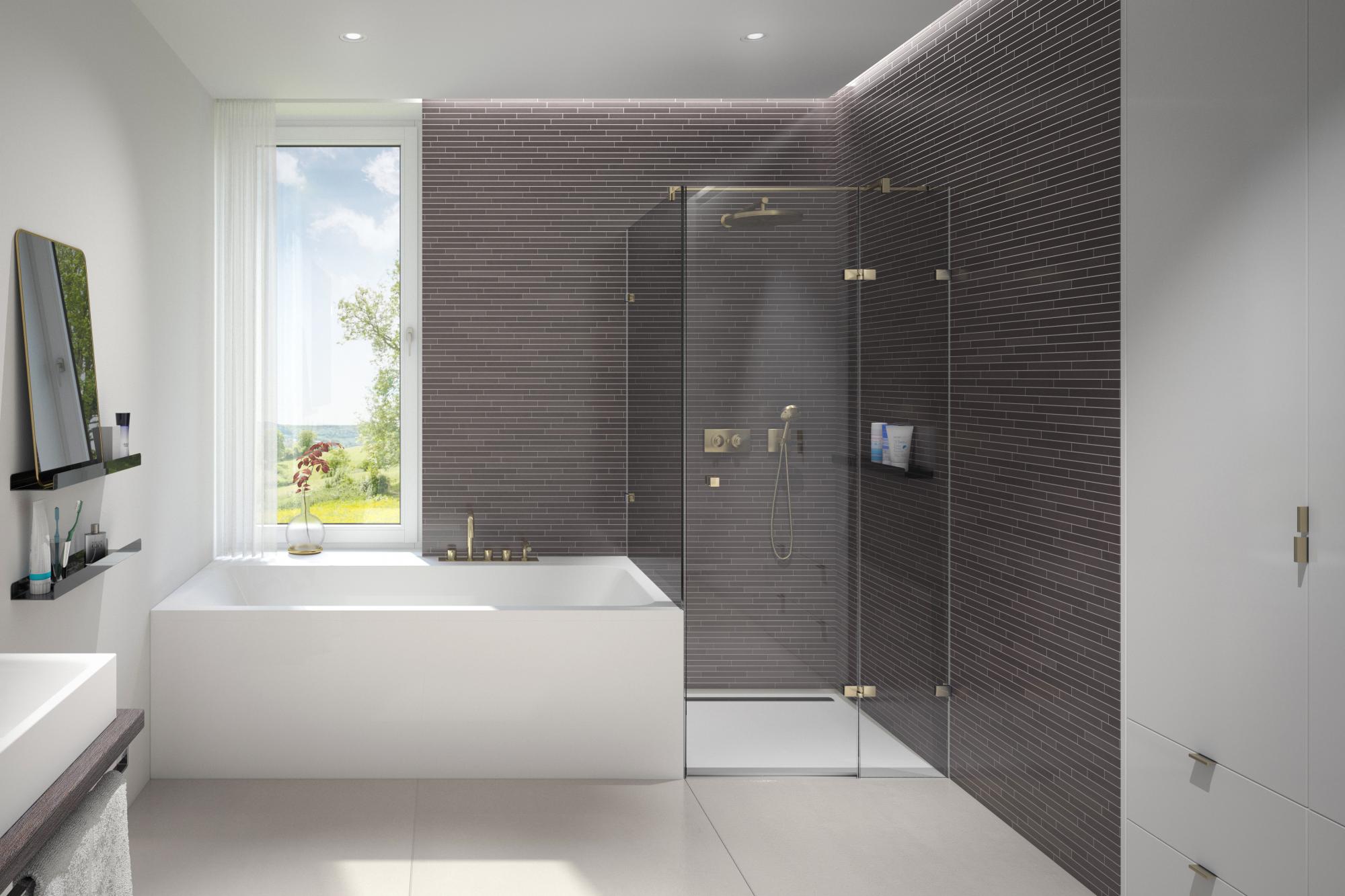 Ein Bad, fünf Optionen: Dusche mit Badewannen-Anschluss