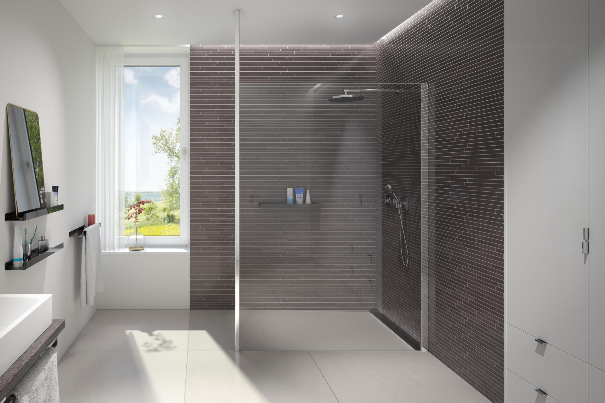 Ein Bad, fünf Optionen: Walk-In-Dusche